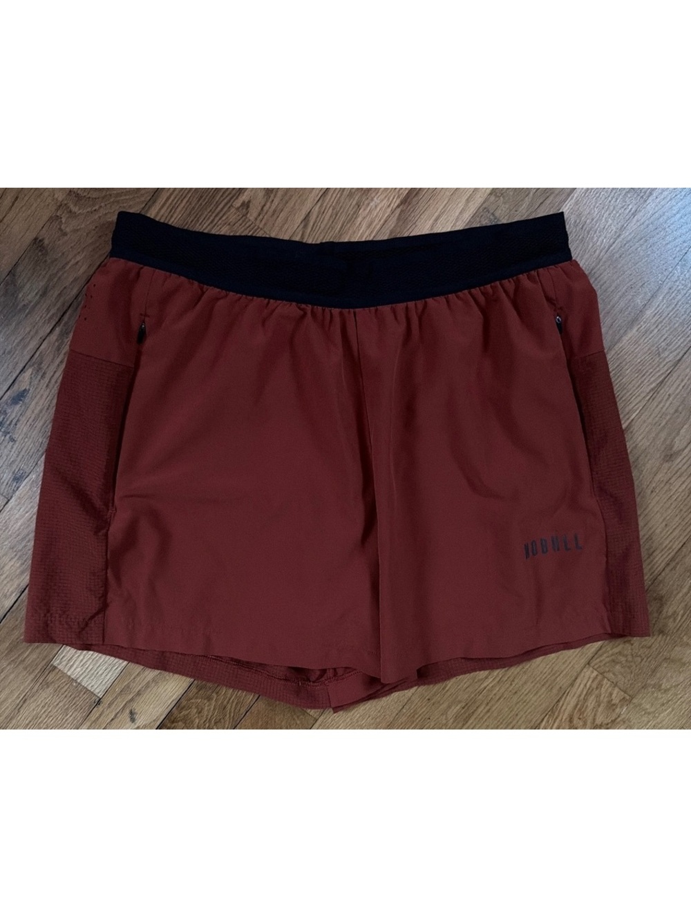 Large - Men - NOBULL Rust Red Athletic Shorts